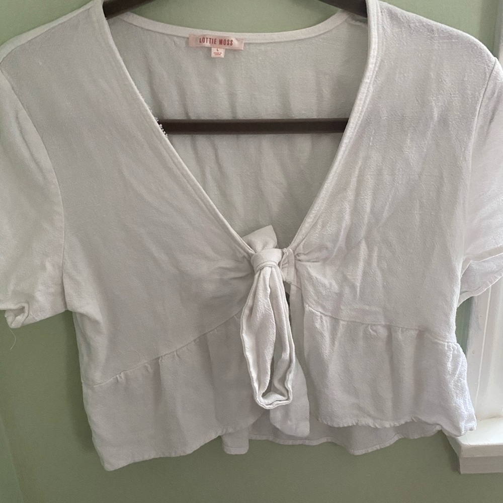 Front Tie White Shirt!